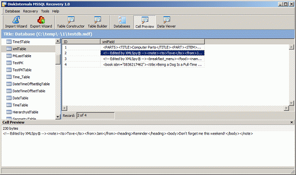 DiskInternals MySQL Recovery
