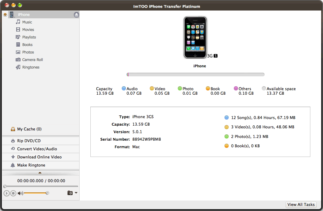 ImTOO iPhone Transfer Platinum for Mac