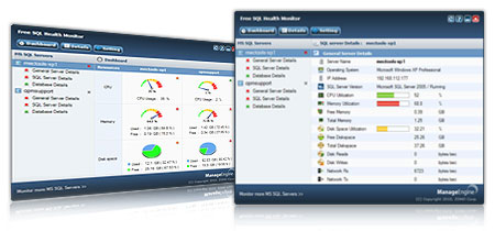 ManageEngine Free SQL Health Monitor
