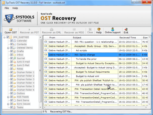 OST Integrity Check Tool