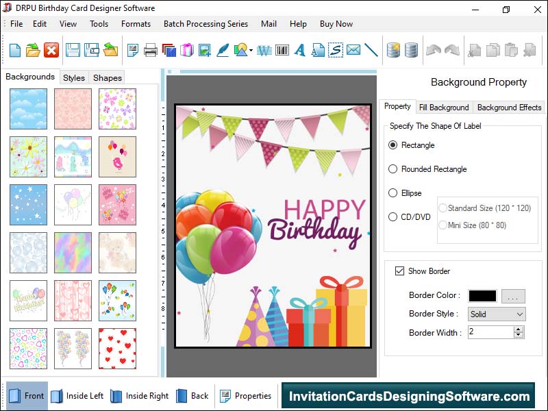 Produce photo birthday cards, design birthday card for kids, create funny birthday cards, generate birthday cards for teenagers, print attractive birthday wish cards, create colorful birthday invitation cards, make stylish birthday cards