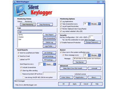 parental, control, Keylogger, silent, keystrokes, screenshots, record, e-mail, conversation, Download, free