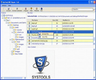 Recover Backup Files