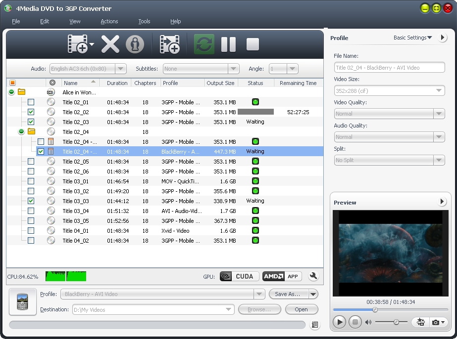 4Media DVD to 3GP Converter