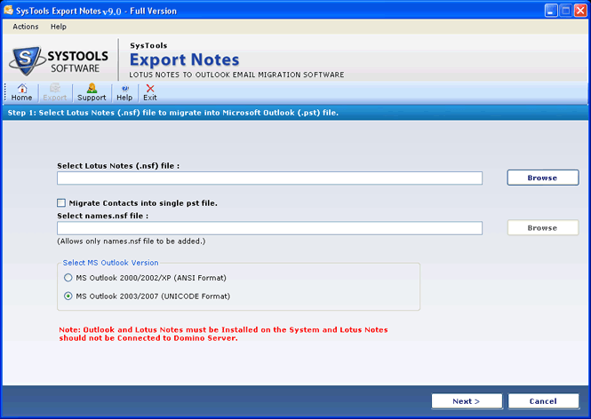 Notes to Outlook Conversion Software