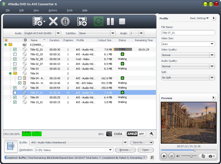 4Media DVD to AVI Converter