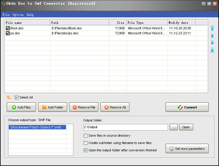 Okdo Doc to Swf Converter