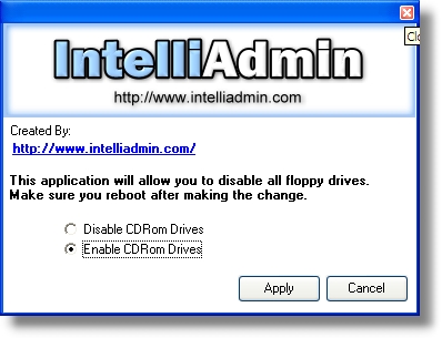 CDROM and DVD Rom Disabler Tool