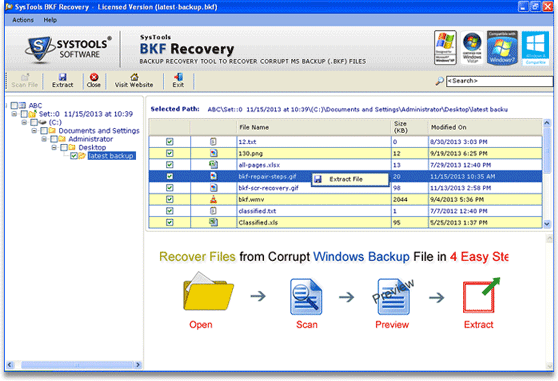repair ntbackup on windows xp free, recover ntbackup on windows xp, windows xp ntbackup file repair, extract bkf  Files, system bkf restore
