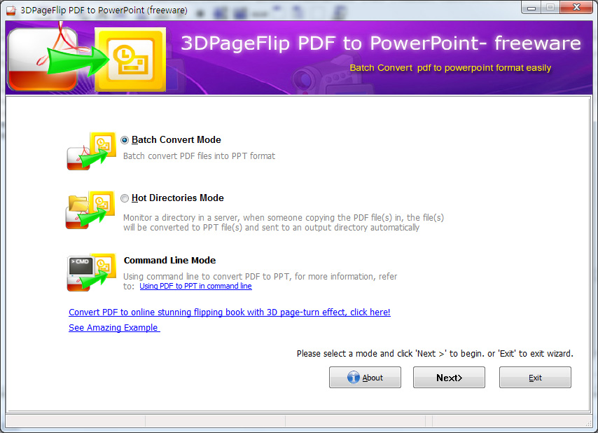 3DPageFlip PDF to PowerPoint - freeware