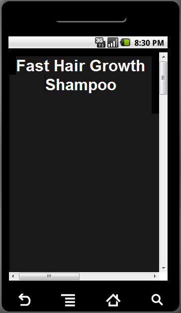 Fast Hair Growth Shampoo Mobile Web