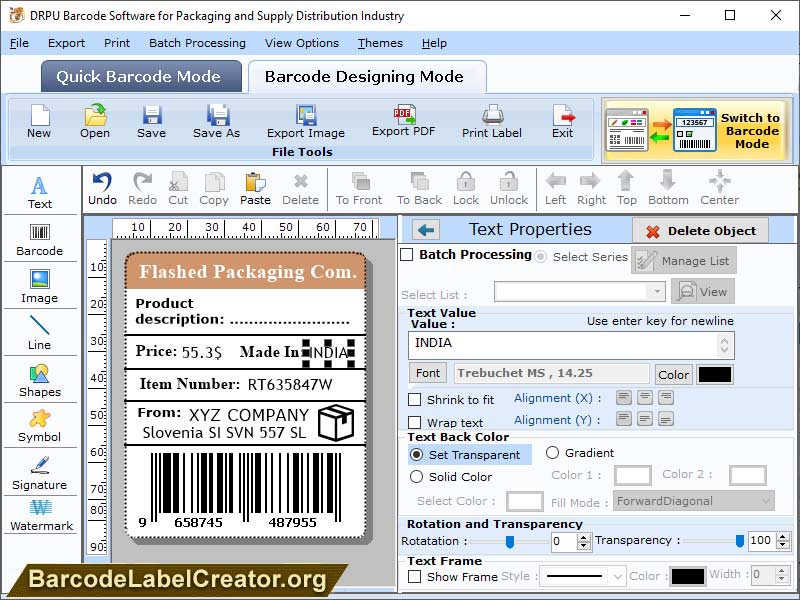 Barcode, label, maker, software, create, attractive, sticker, coupon, hologram, tag, packaging, supply, distribution, industry, design, unique, colorful, image, text, line, pencil, ellipse, star, dimension, rectangle, linear, 2D