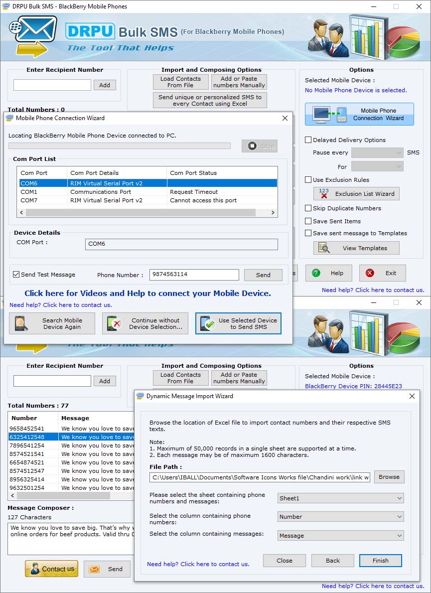 Blackberry, mobile, phone, text, messaging, software, deliver, unlimited, group, sms, job, alert, notification, business, news, reminder, marketing, campaign, product, promotion, seasonal, greeting, employees, customers, clients, family, friend