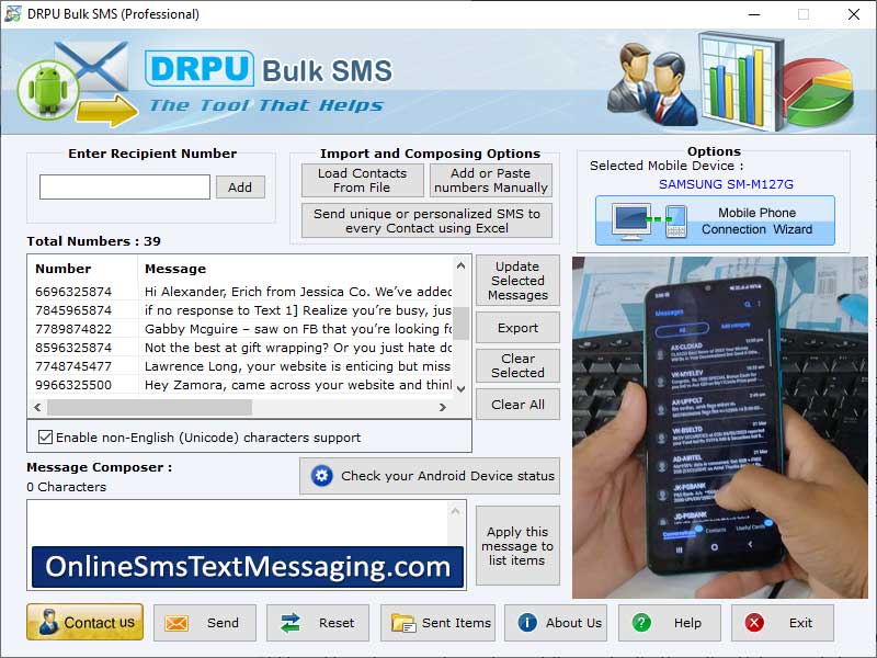 Bulk, online, sms, software, compose, job, alert, business, promotional, advertisement, news, broadcast, seasonal, greeting, text, message, reminder, notification, meeting, schedule, computer, GSM, mobile, phone, internet, connection, delay, delivery