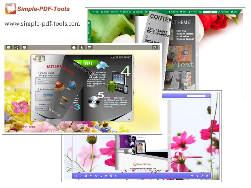 Romantic Flowers Theme for Flipbook