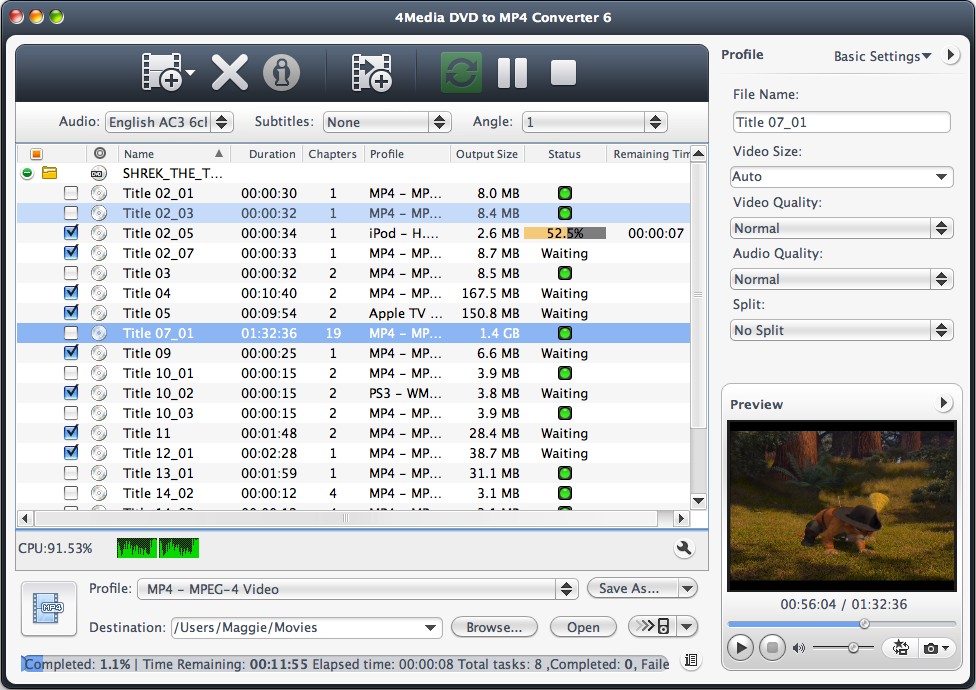 DVD to MP4 Converter for Mac