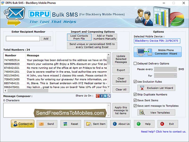 Message, software, BlackBerry, advance, utility, business, global, SMS, application, forward, tool, transmit, text, internet, seasonal, gateway, create, program, connecting, GUI, bulk, personalized, mobile, computer, send, deliver