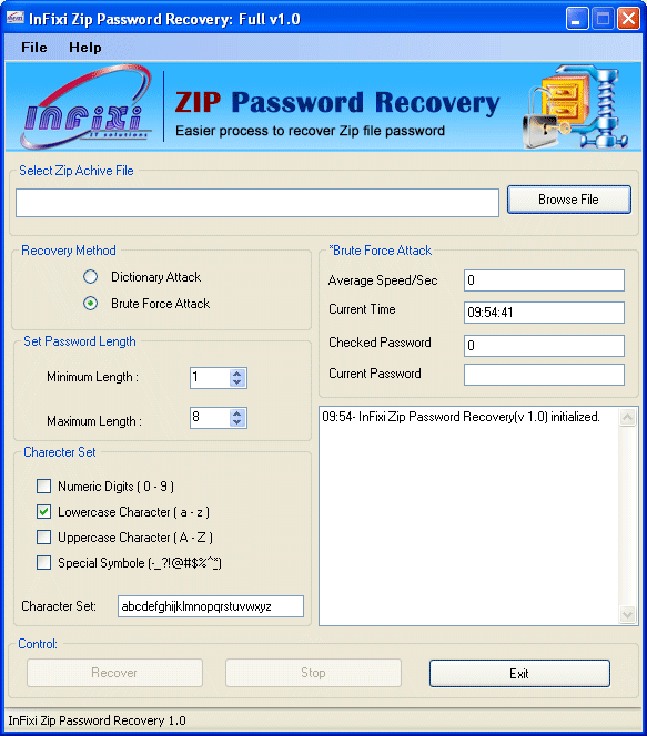 Zip Password Recovery