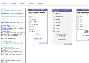Webuzo for Advanced Poll
