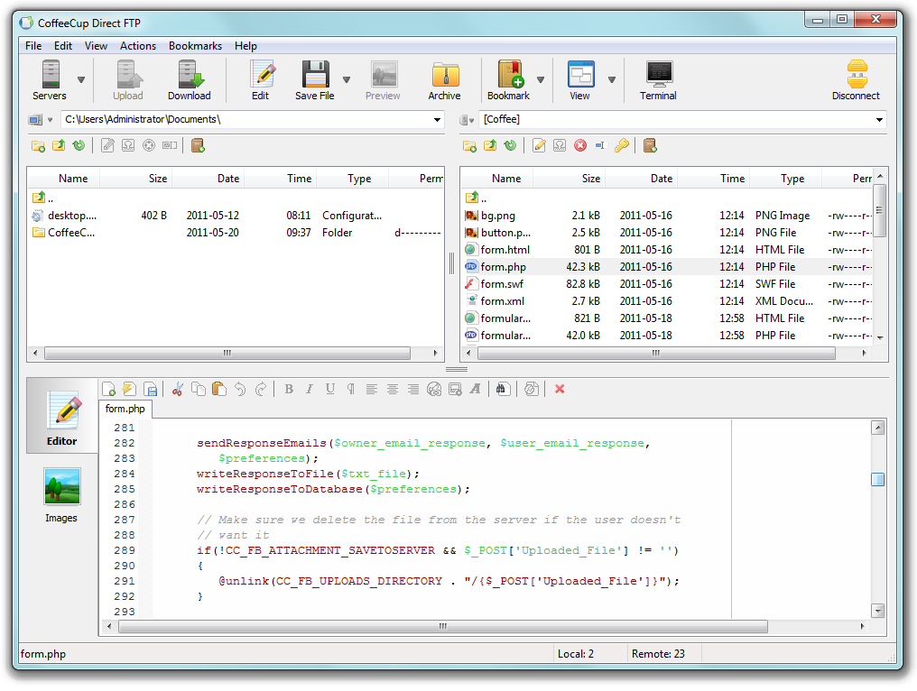 CoffeeCup Direct FTP Downloader