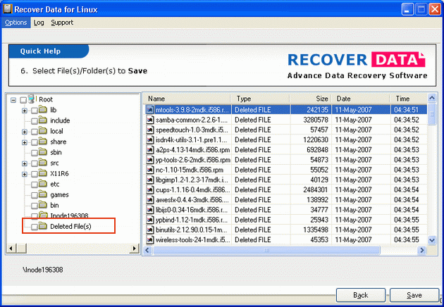 Linux Data Recovery Program