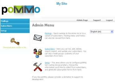 Webuzo for poMMo