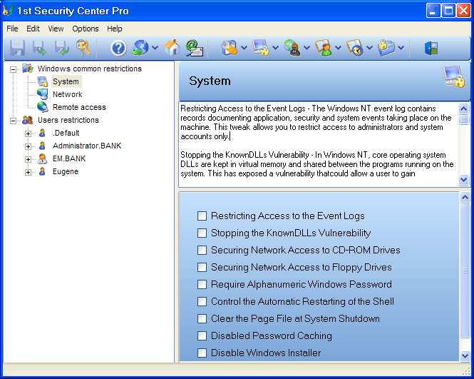 Windows Security Officer software