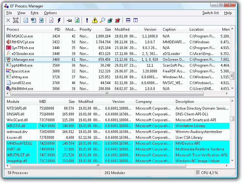 EF Process Manager Downloader