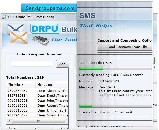 Service De SMS