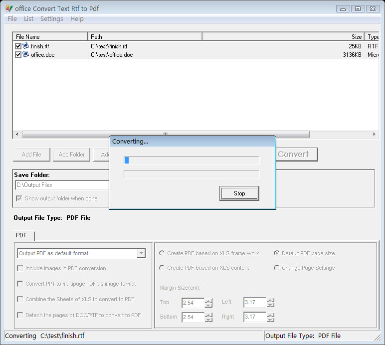 office Convert Text Rtf to Pdf
