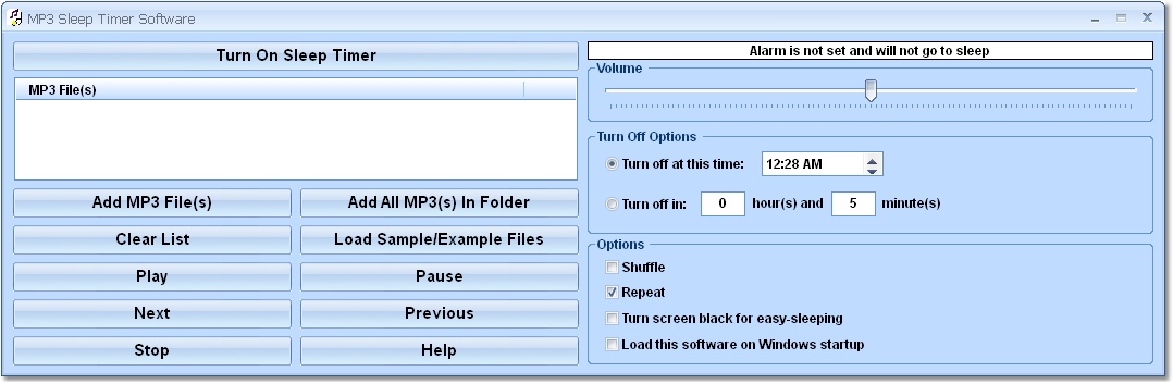 MP3 Sleep Timer Software