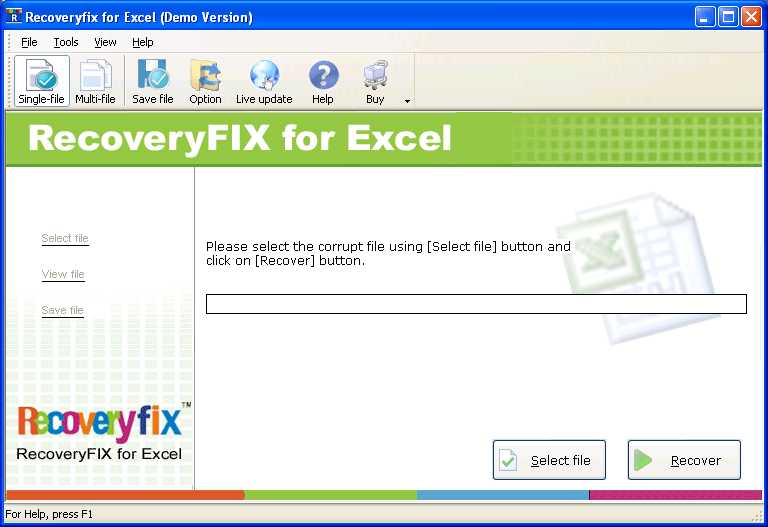 RecoveryFix for Excel Downloader