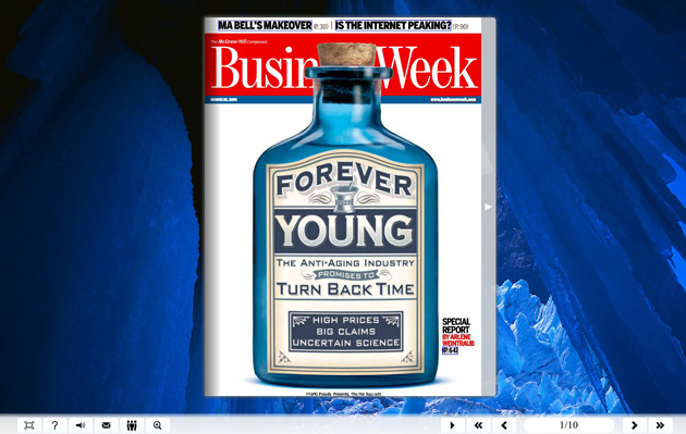 Flip Page book template of Cold blue