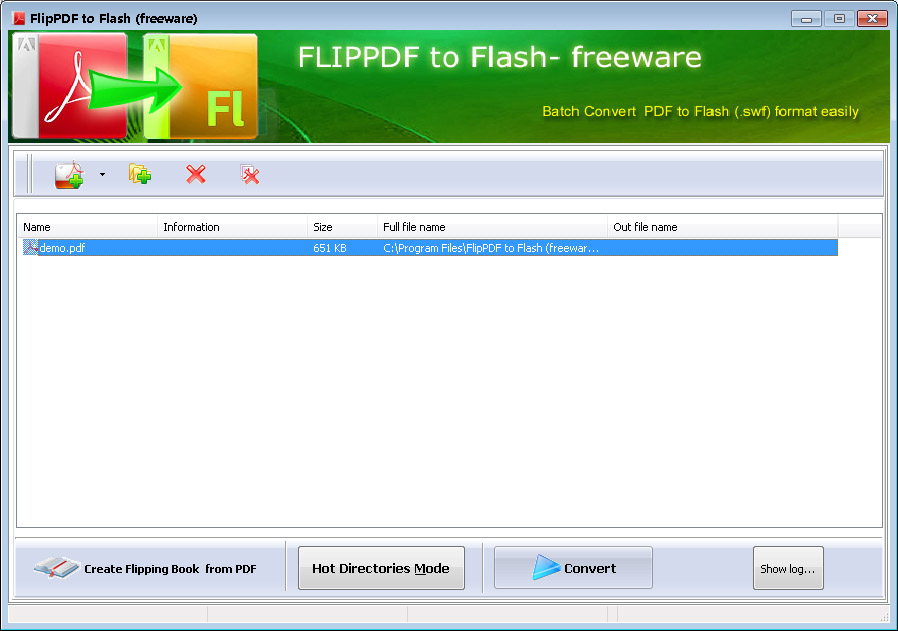 FlipPDF to Flash - Freeware