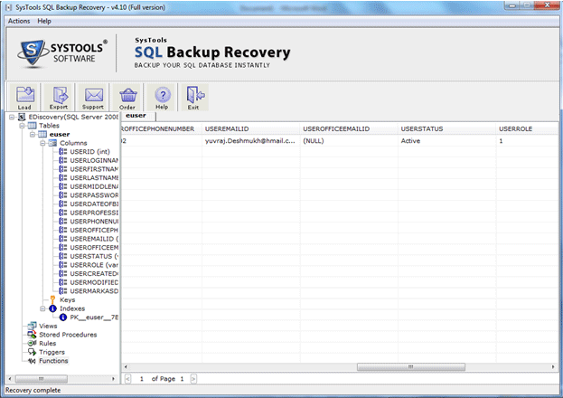 SQL 2000 Backup Database Repair