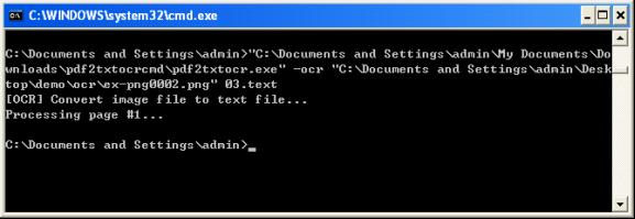 Raster to Text OCR Converter Command Line