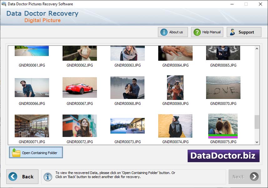 Recovery digital camera data, corrupted photo recover, picture recovery program, software retrieves missing video, restore deleted picture, recovers deleted click snap, photo rescue software, image recovery application