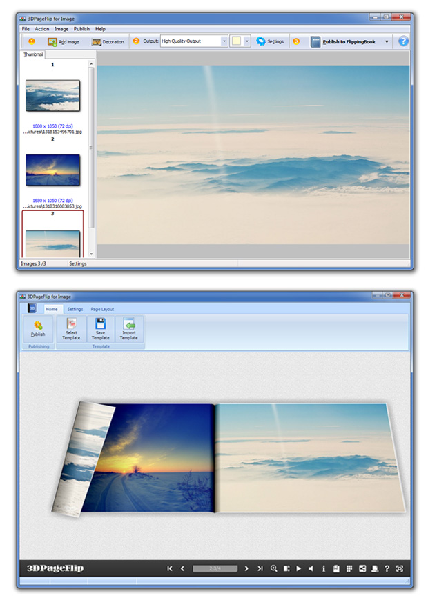 Flipping Book 3D for Image