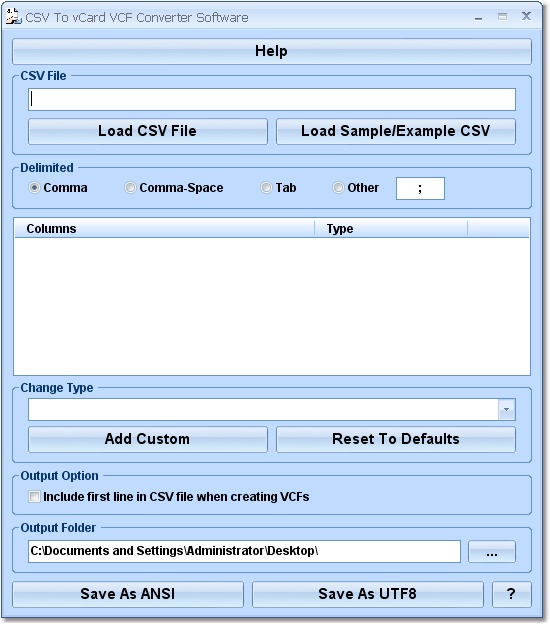 Convert CSV To vCard VCF Software