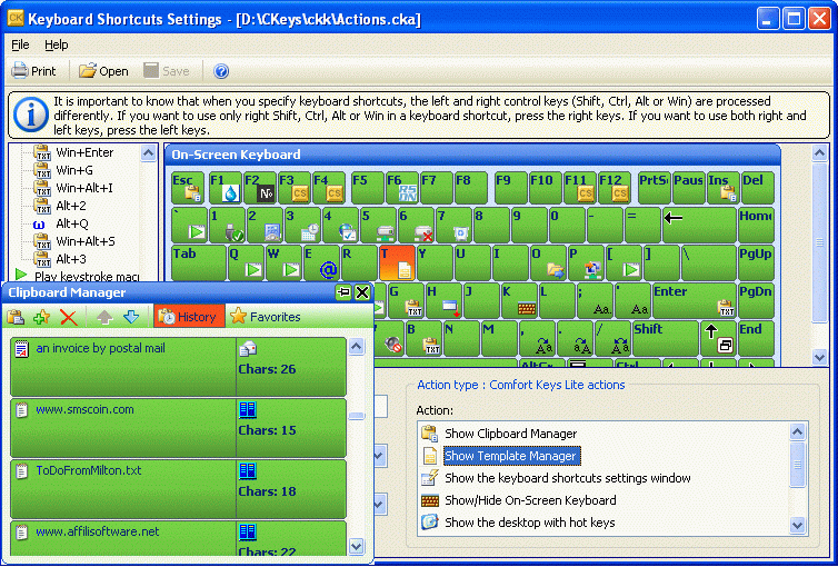 Comfort Keys Lite tool