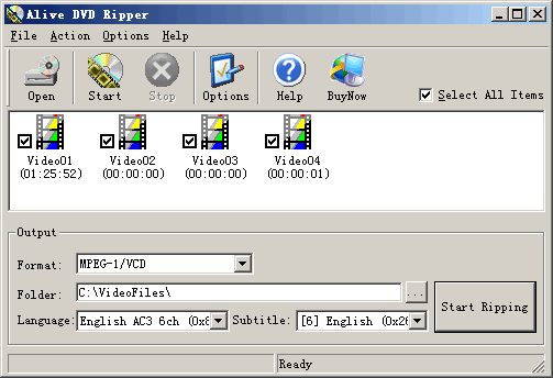 Alive DVD Ripper tool