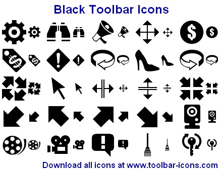 Black Toolbar Icons