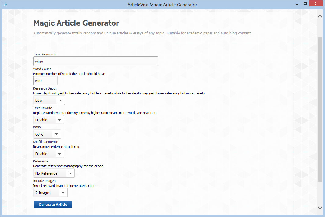 Magic Article Generator