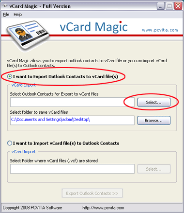 Import Multiple vCards to Outlook