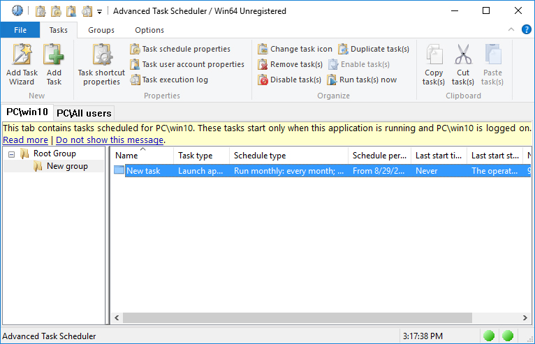 Advanced Task Scheduler tool