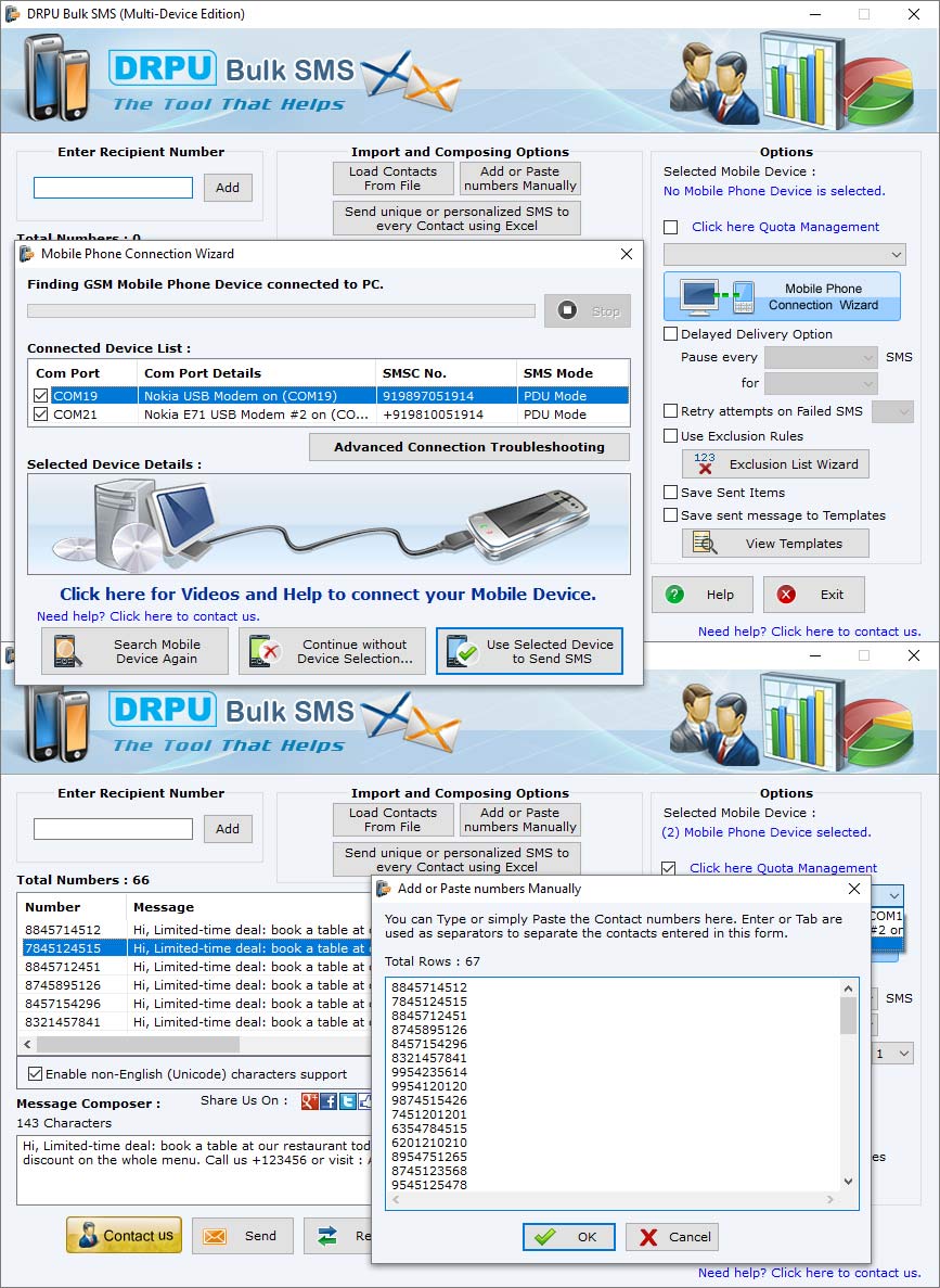 SMS, messages, bulk, text, modem, gateway, USB, send, mass, text, computer, laptop, device, multiple, numbers, broadcasting, compose, group, communicate, business, partners, customers, friends, relatives, product, brand, services, sales, PC, mobile