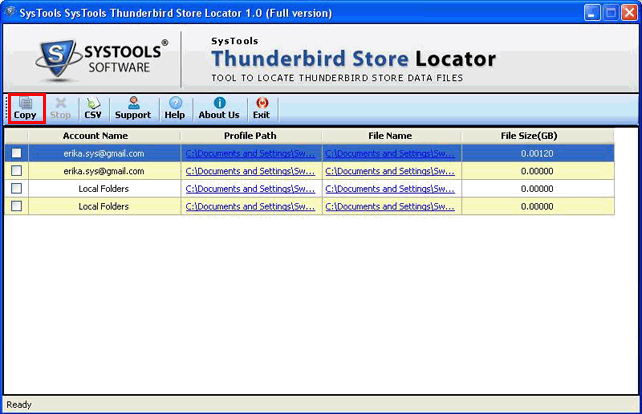 Locate Thunderbird Mailbox Location