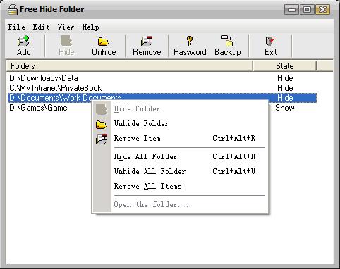 Free Hide Folder Tool