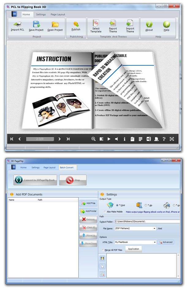 Flipping Book 3D for PCL
