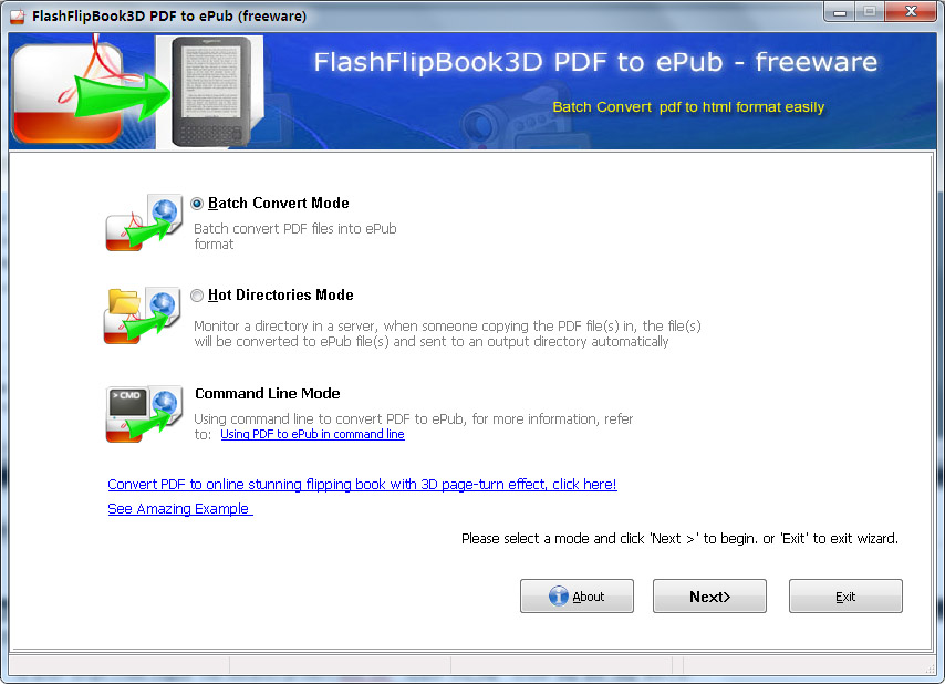 FlippingBook3D PDF to ePUB  Converter (Freeware)